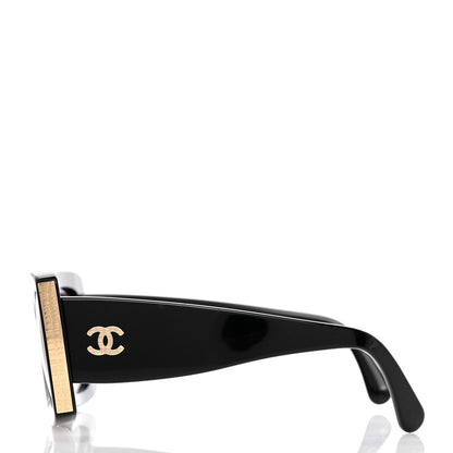 Chanel Acetate Rectangle Sunglasses 5435-A Black 3 of 8