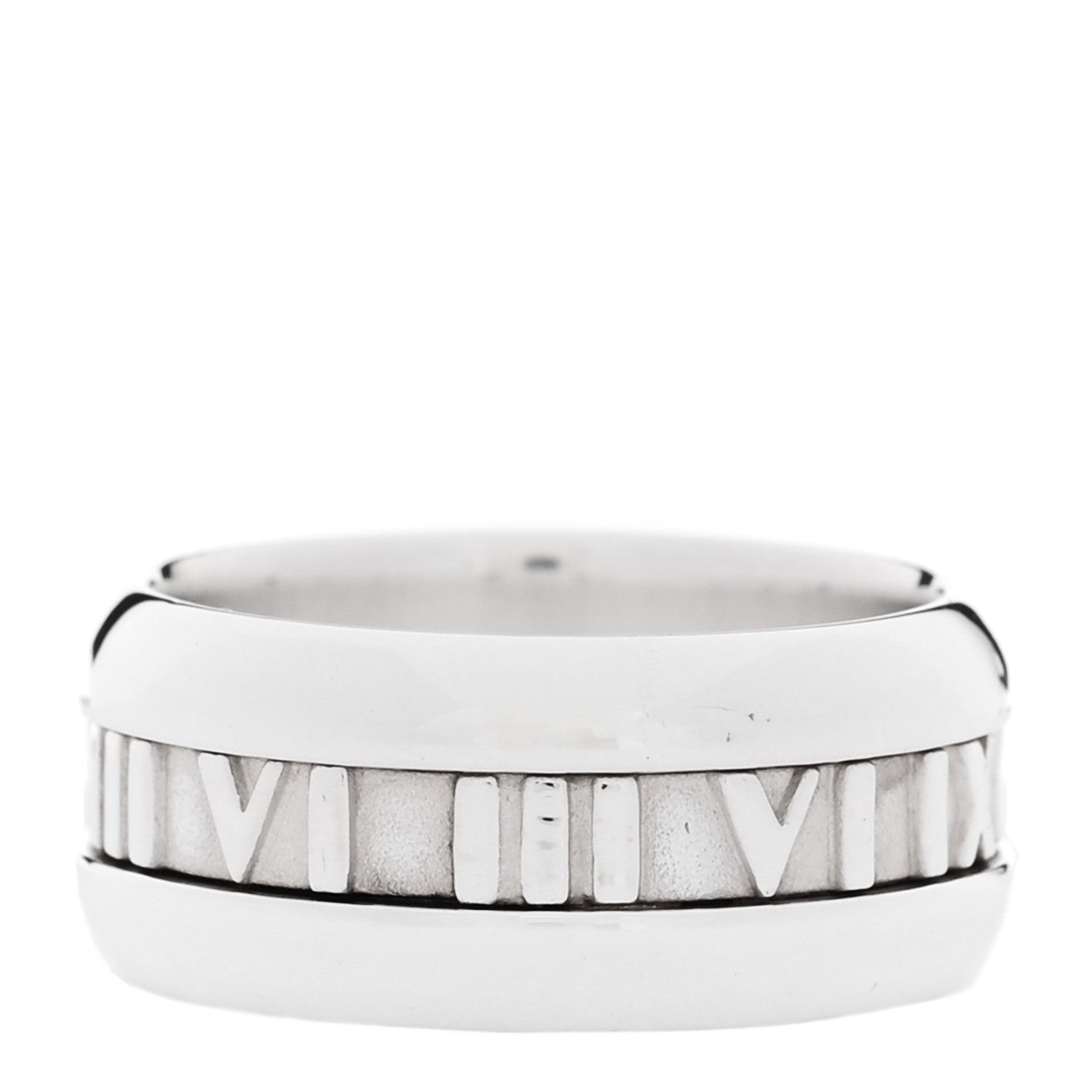Tiffany Sterling Silver Atlas Band Ring 58 8.25 1 of 5