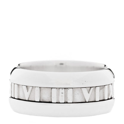 Tiffany Sterling Silver Atlas Band Ring 58 8.25 1 of 5