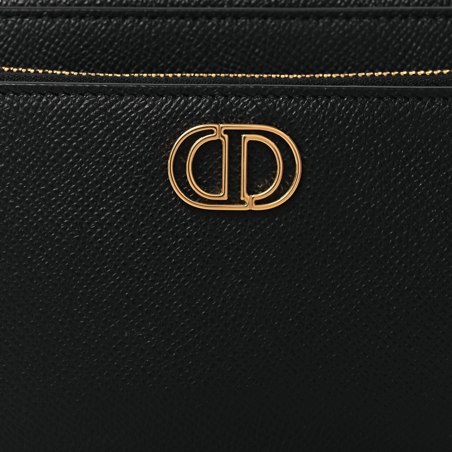 Christian Dior Grained Calfskin Caro Double Pouch Black 9 of 12