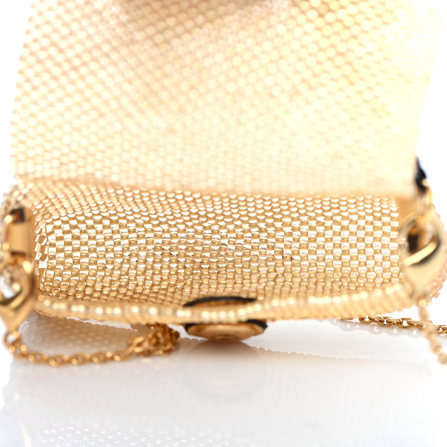 Fendi Glass Vitello King Beaded Mini Pico Baguette Charm Semolino 4 of 5