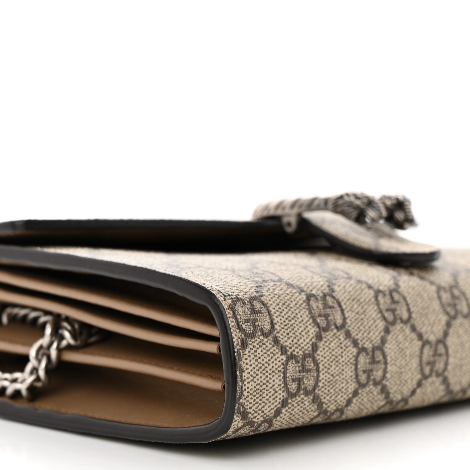 Gucci GG Supreme Monogram Mini Dionysus Chain Wallet Beige Taupe 6 of 12