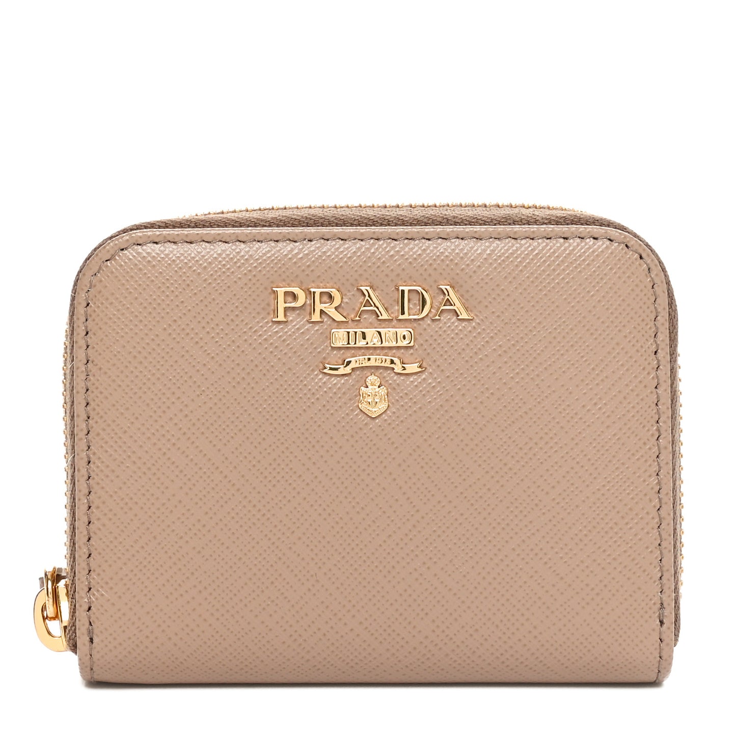 Saffiano Metal Zip Coin Purse Cammeo