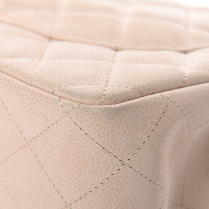 Chanel Iridescent Caviar Quilted Jumbo Double Flap Beige 10 of 14