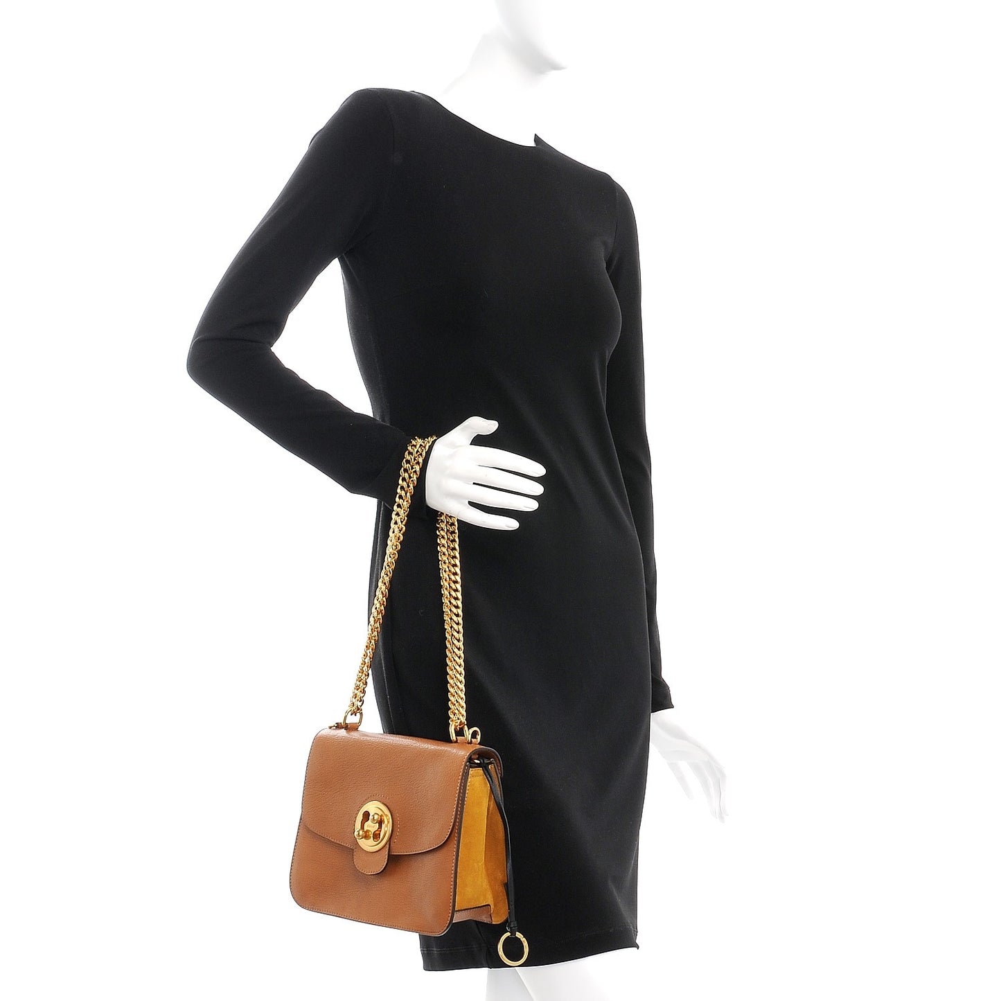 Goatskin Medium Mily Shoulder Bag Caramel
