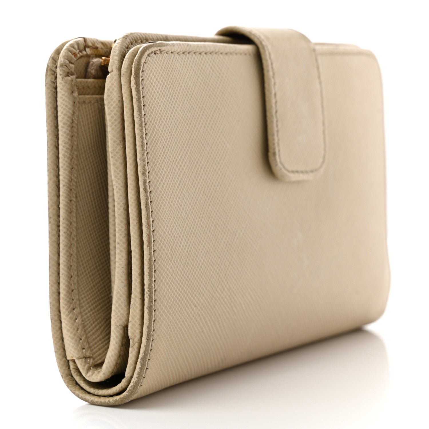 Prada Saffiano Metal Compact Wallet Cammeo 3 of 14