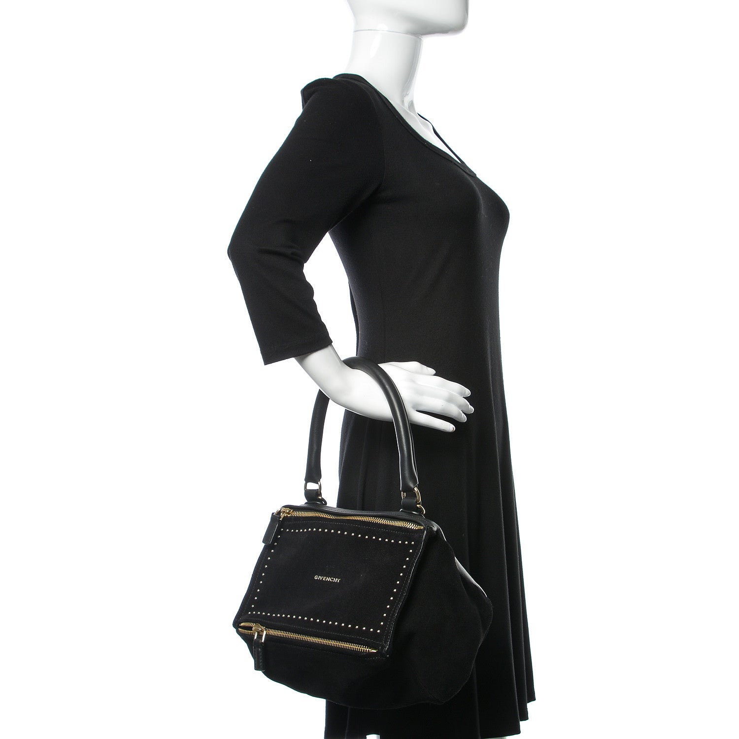 Givenchy Suede Studded Small Pandora Black 3 of 11