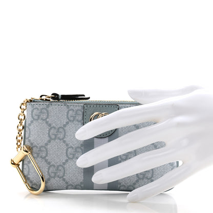 Gucci GG Supreme Monogram Web Ophidia Key Case Dusty Blue 2 of 8