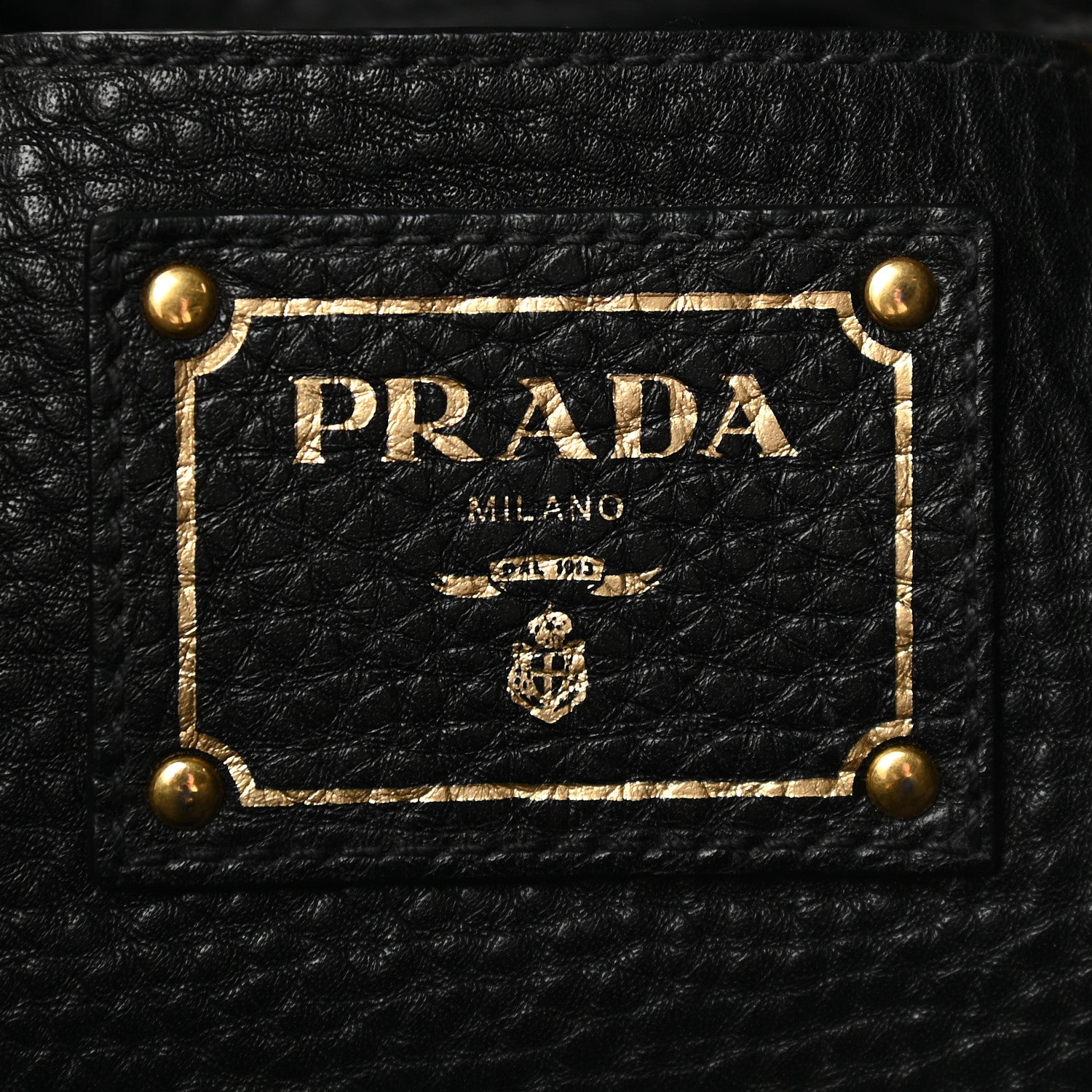 Prada Vitello Daino Tote Black 6 of 10