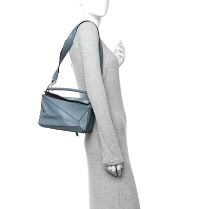 Loewe Calfskin Small Puzzle Bag Stone Blue 2 of 15
