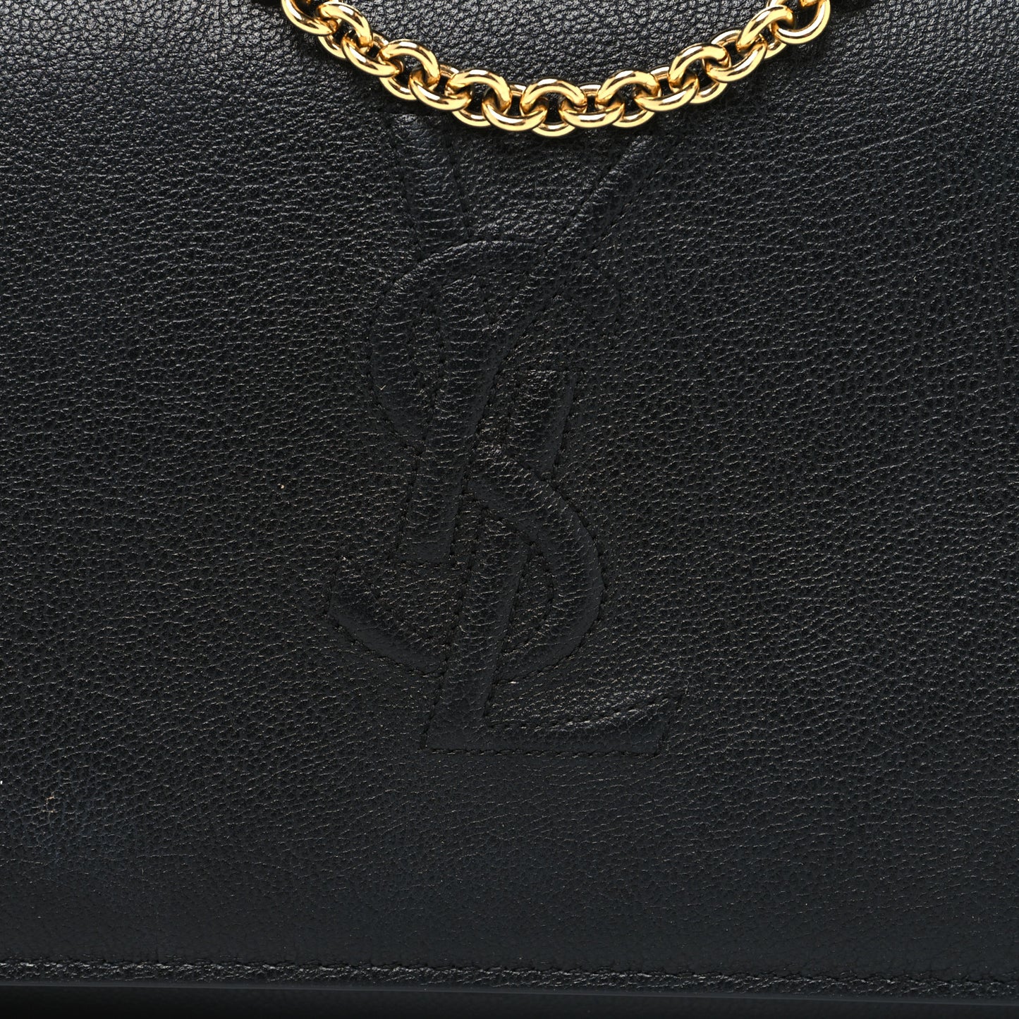 Calfskin Monogram Belle de Jour Chain Clutch Black