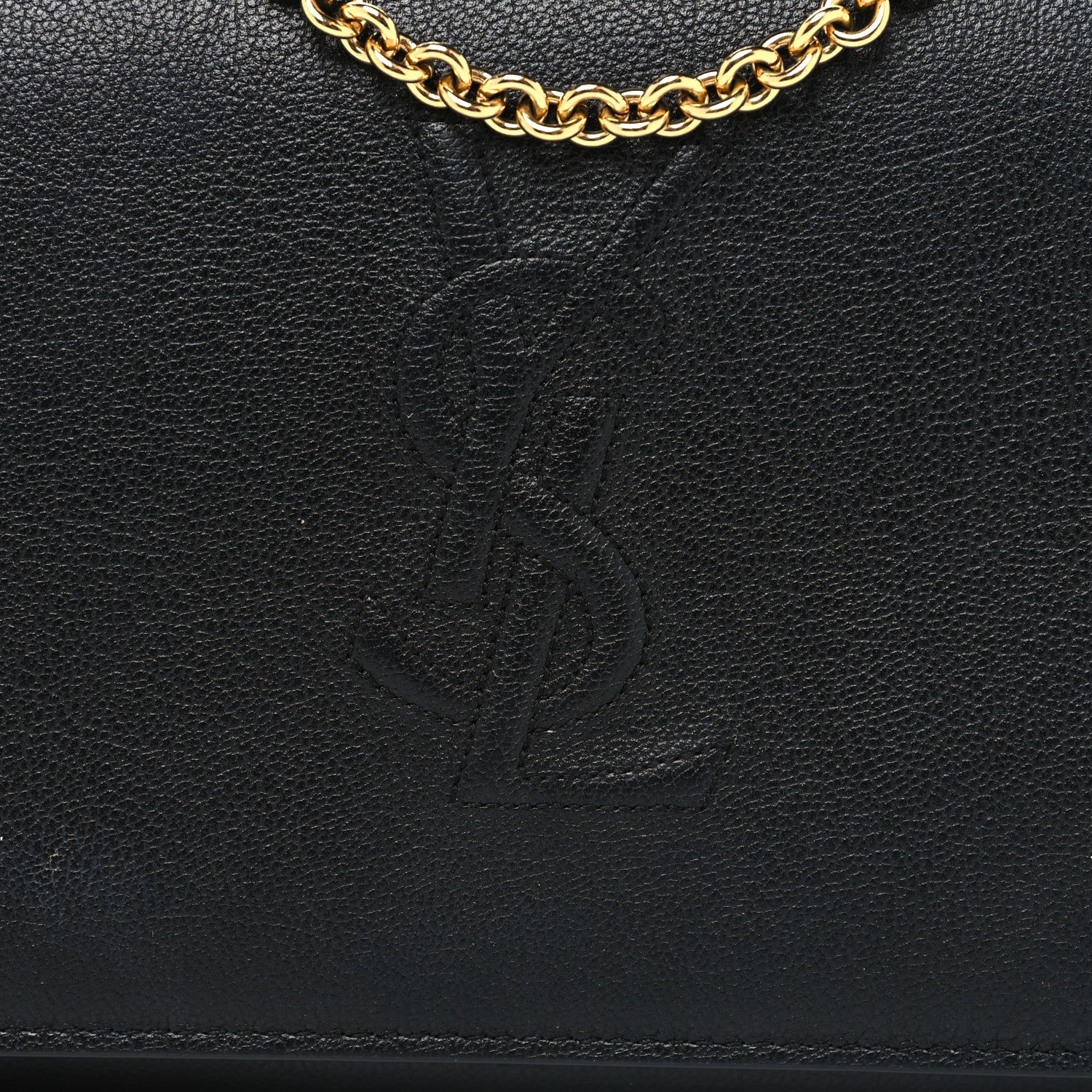 Saint Laurent Calfskin Monogram Belle de Jour Chain Clutch Black 8 of 10