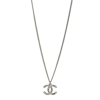 Chanel Crystal Timeless CC Necklace Ruthenium 1 of 5