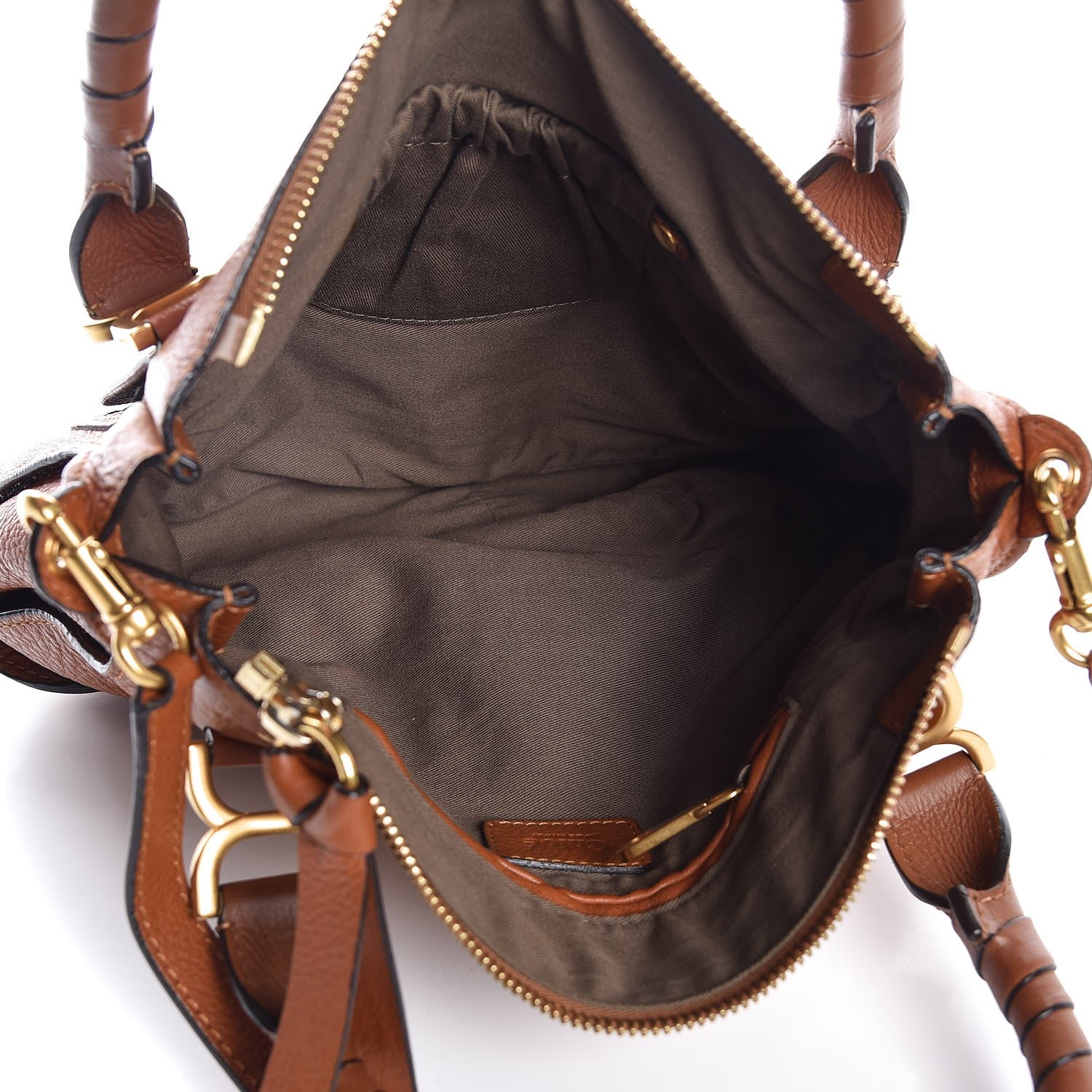 Chloe Calfskin Medium Marcie Satchel Tan 6 of 8