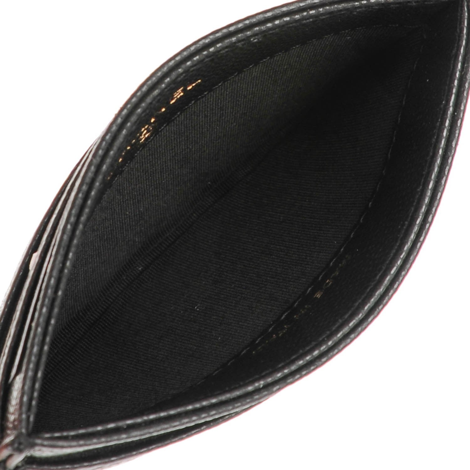 Chanel Caviar Camellia Embossed Card Holder Black 6 of 8