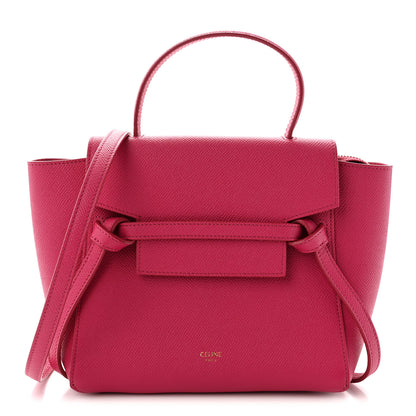 Celine Grained Calfskin Nano Belt Bag Raspberry 1 of 10