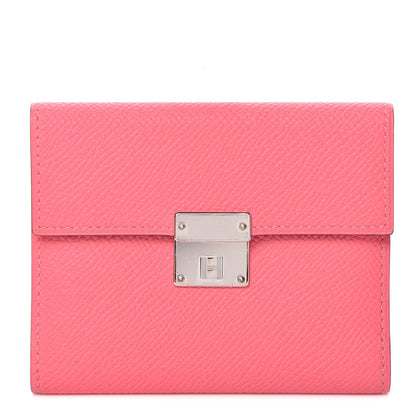 Hermes Epsom Clic Mini Card Holder Rose Azalee 1 of 9