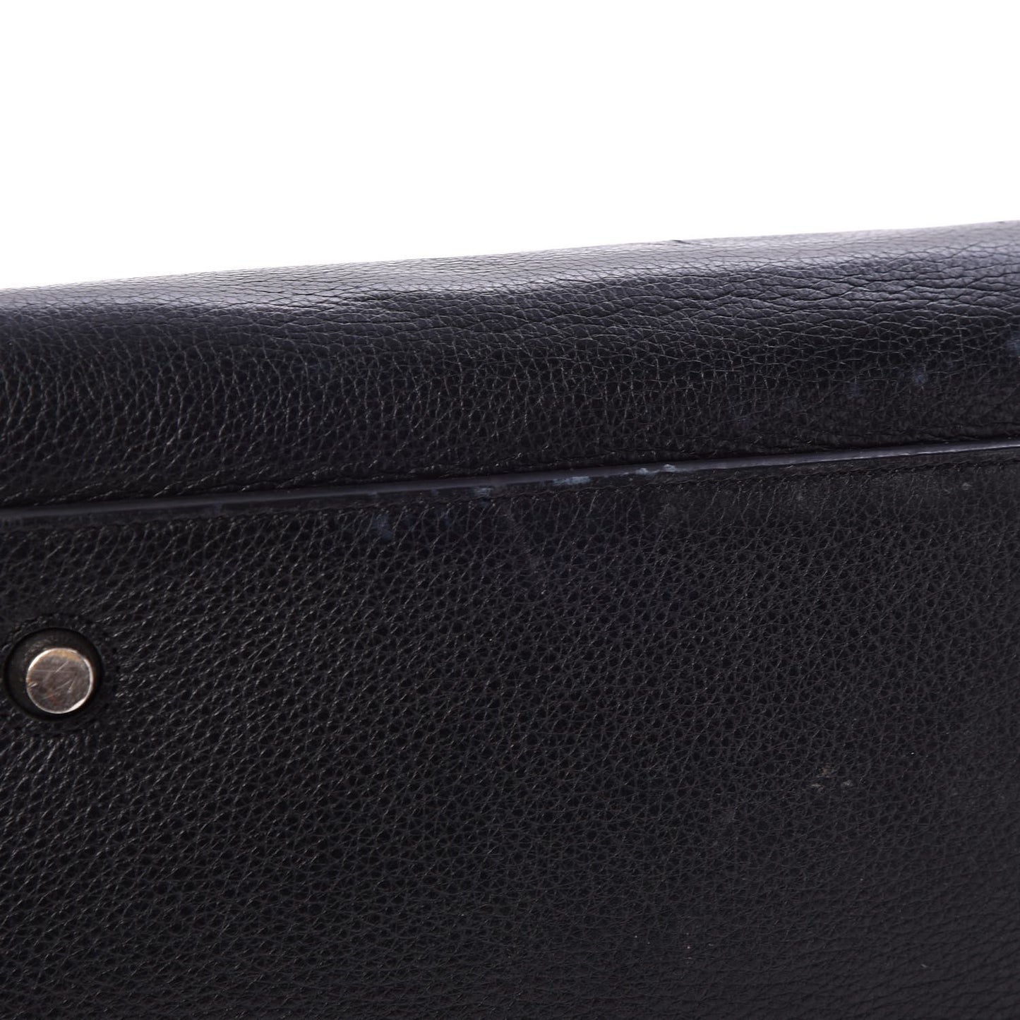 Supple Calfskin Medium Edge Shoulder Bag Black