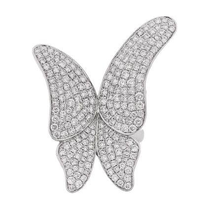 Parker & West by FASHIONPHILE 18K White Gold Diamond 3.25ctw Butterfly Ring 54 7 1 of 9