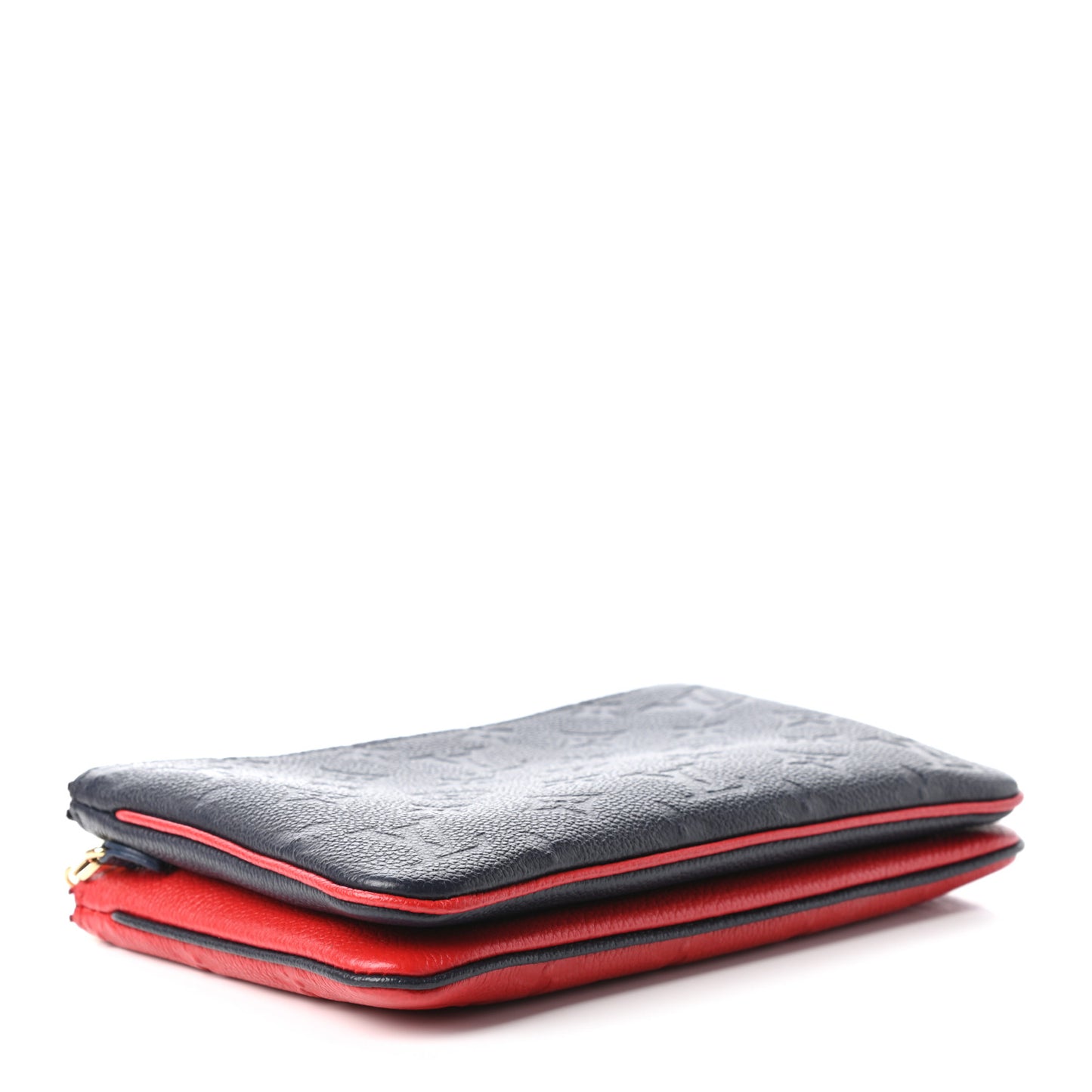 Empreinte Double Zip Pochette Marine Rouge