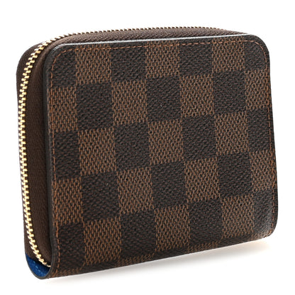 Louis Vuitton Damier Ebene 2019 Christmas Animation Zippy Coin Purse Blue 3 of 6