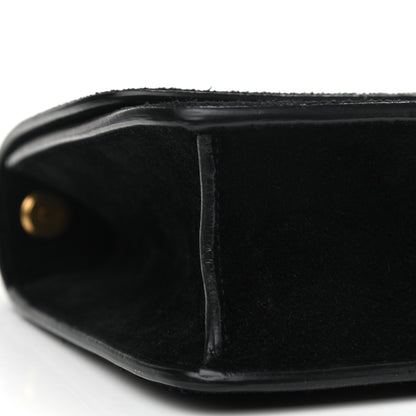 Saint Laurent Suede Carre Satchel Black 7 of 9