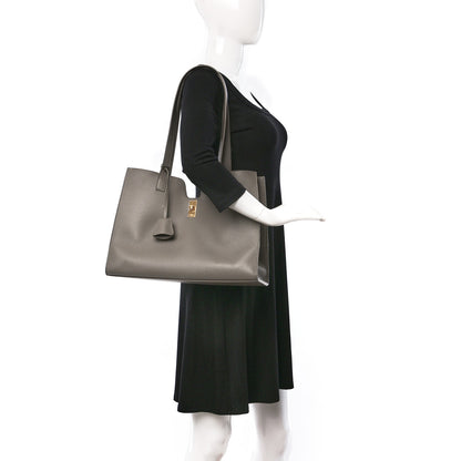 Celine Grained Calfskin Cabas 16 Bag Smokey Taupe 2 of 13