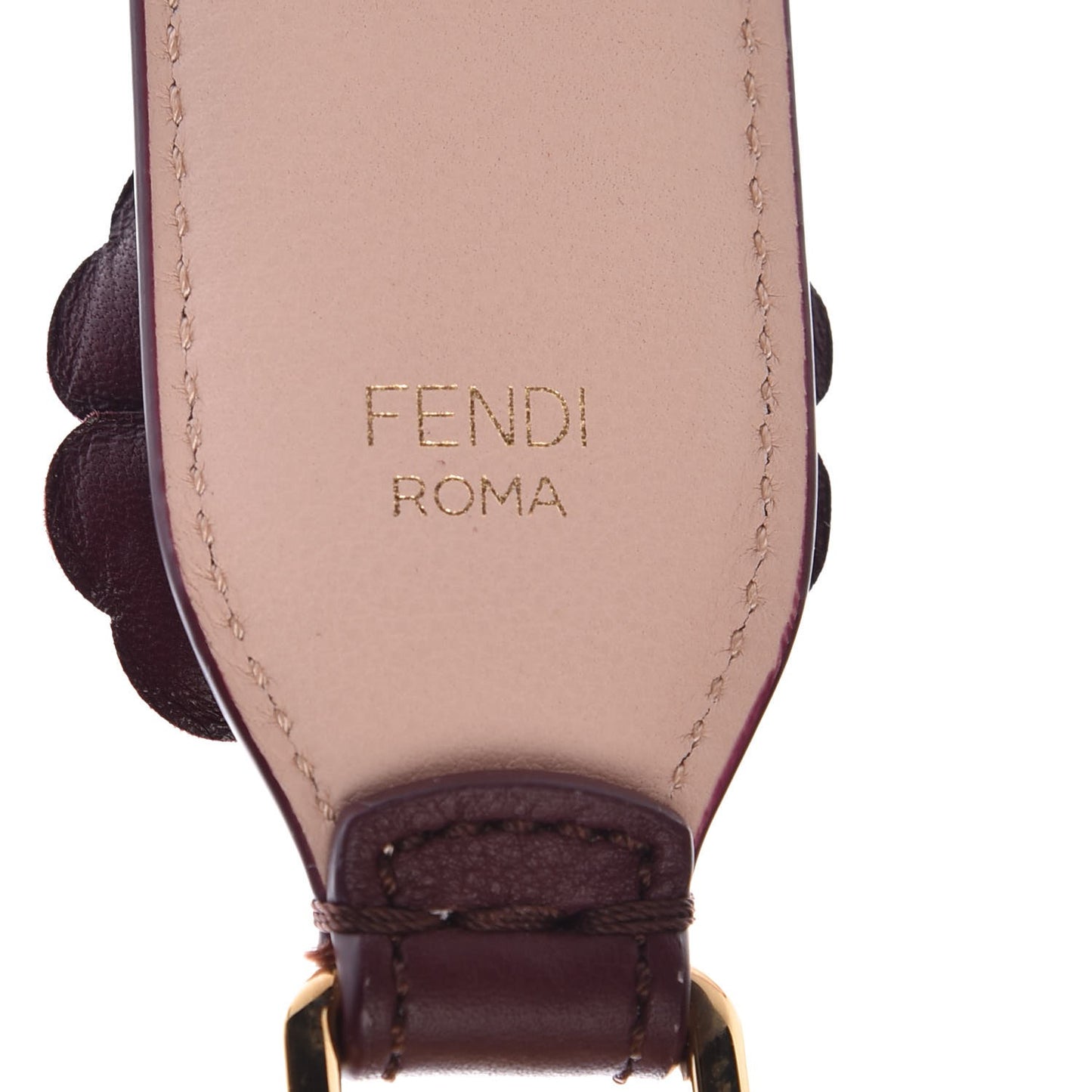 Vitello Dolce Flowerland Bi-Color Studded Strap You Bordeaux Plaster Multicolor