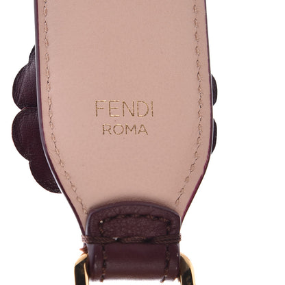 Fendi Vitello Dolce Flowerland Bi-Color Studded Strap You Bordeaux Plaster Multicolor 4 of 4