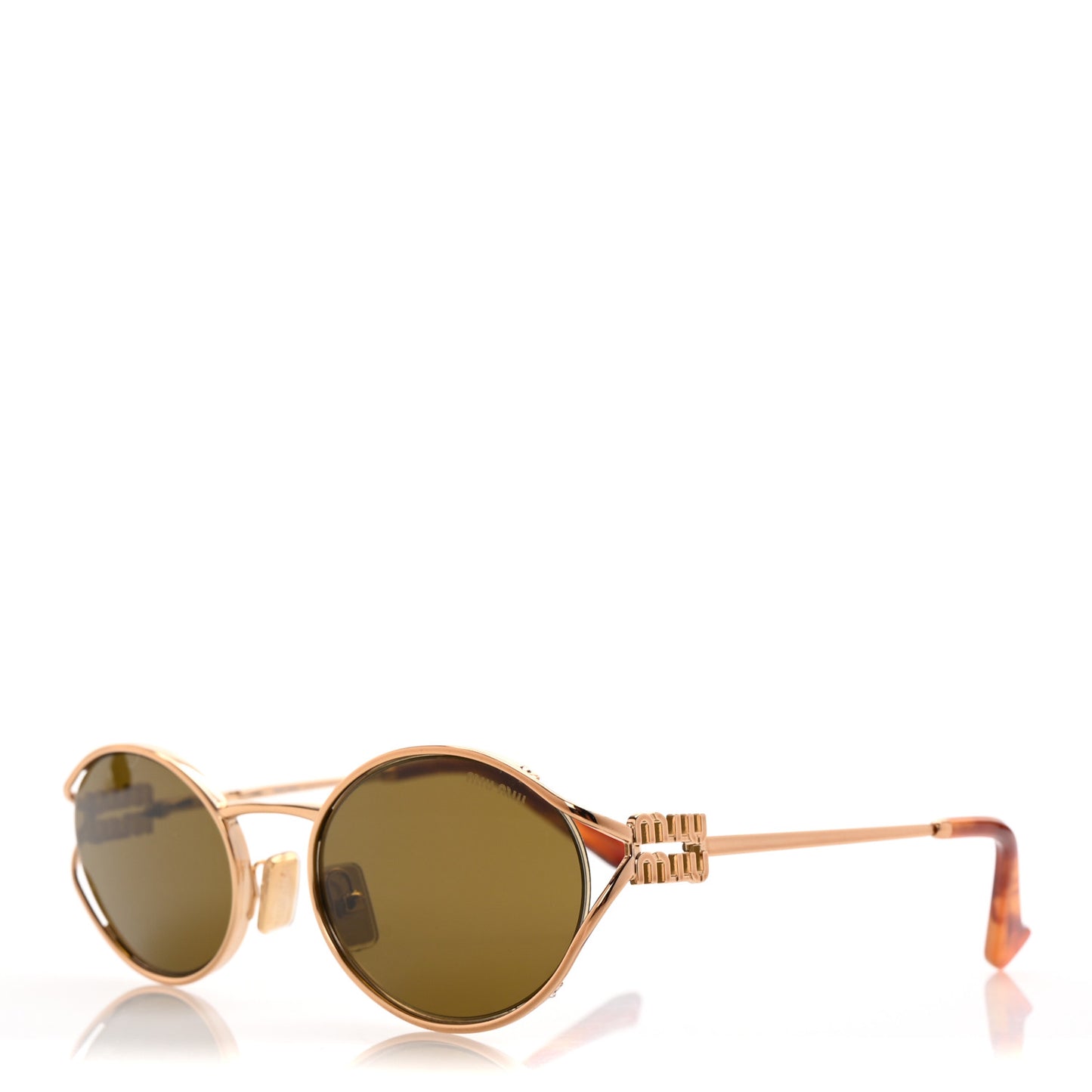 Metal Oval Sunglasses SMU52Y Tortoise