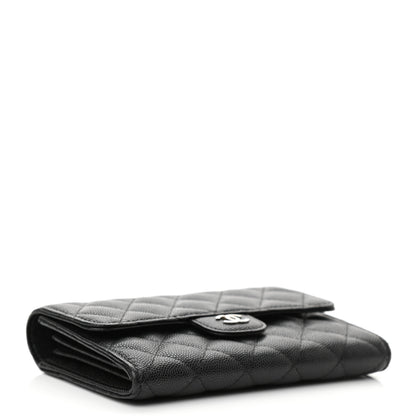 Chanel Caviar Quilted Medium Flap Wallet Black 4 of 9