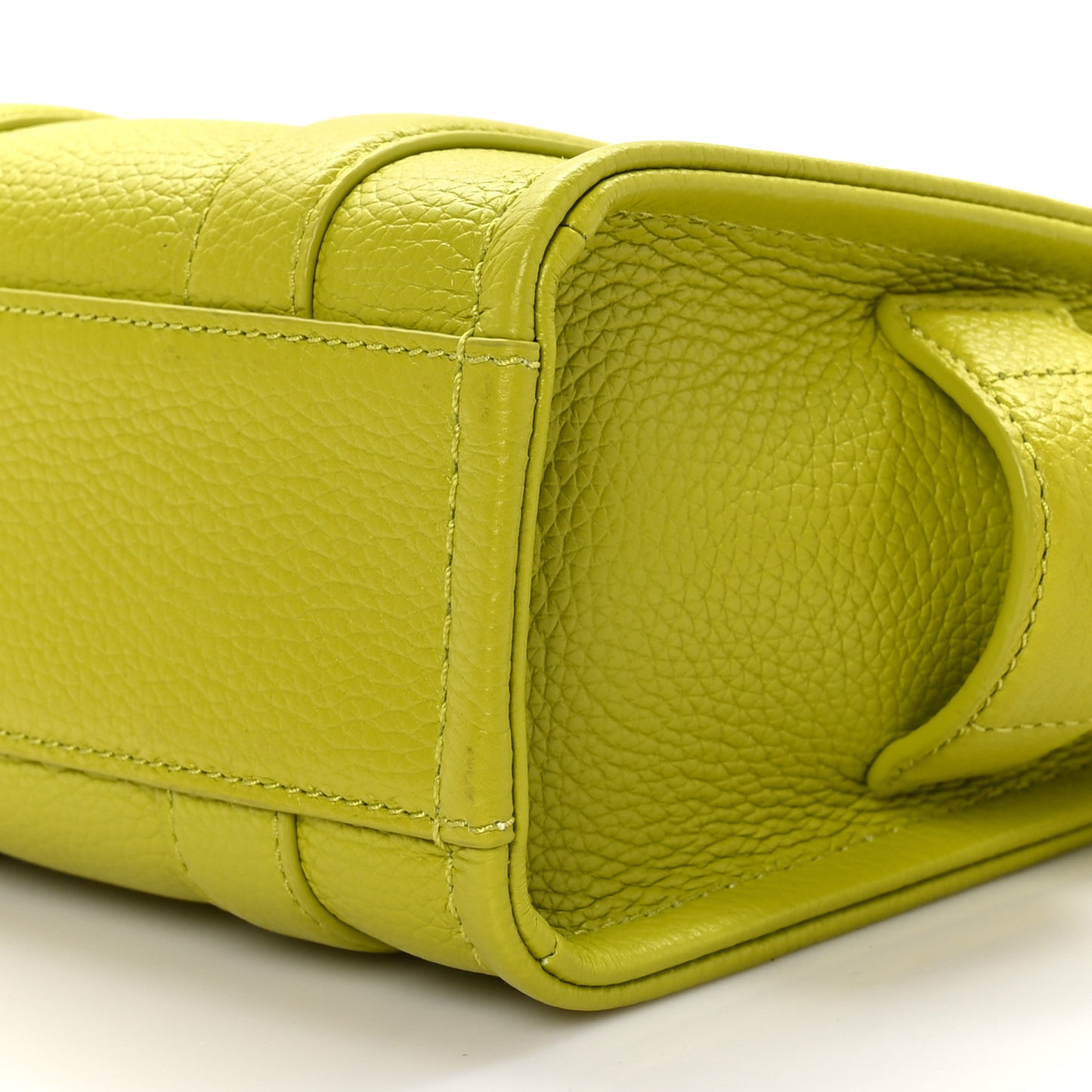 Grained Calfskin Micro The Tote Bag Citronelle