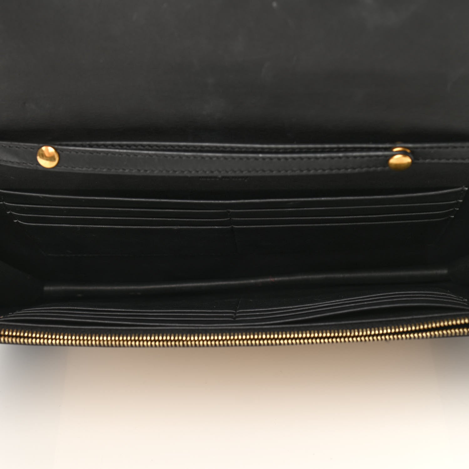 Celine Stingray Shiny Calfskin Clutch on a Chain Black 5 of 10