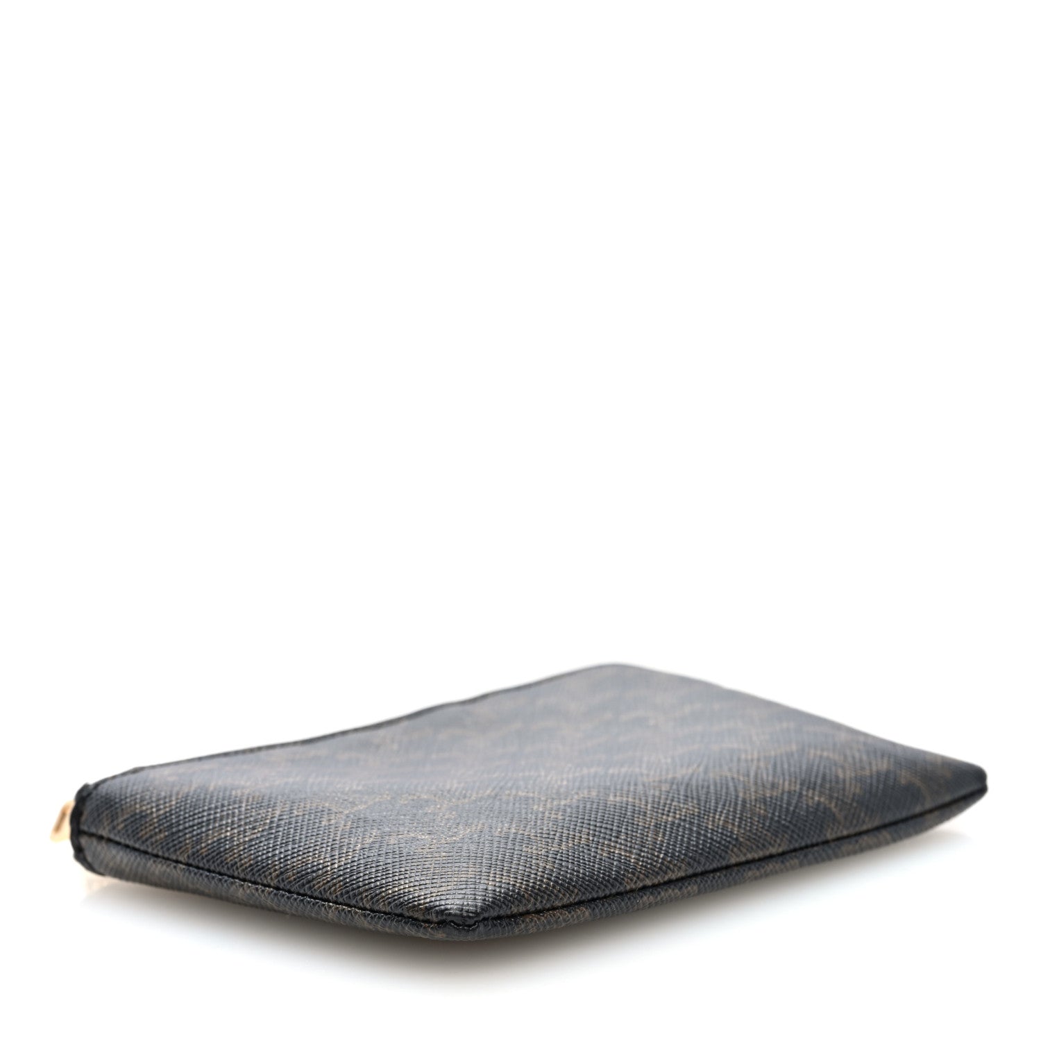Celine Triomphe Canvas Coin and Card Pouch With Hook Black 4 of 8
