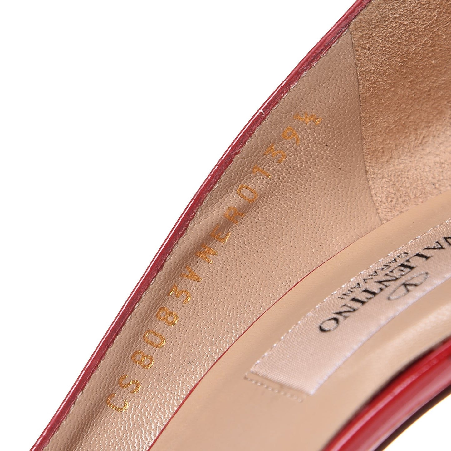 Patent Couture Bow Peep Toe d'Orsay 15/110mm Pumps 39.5 Rosso Valentino