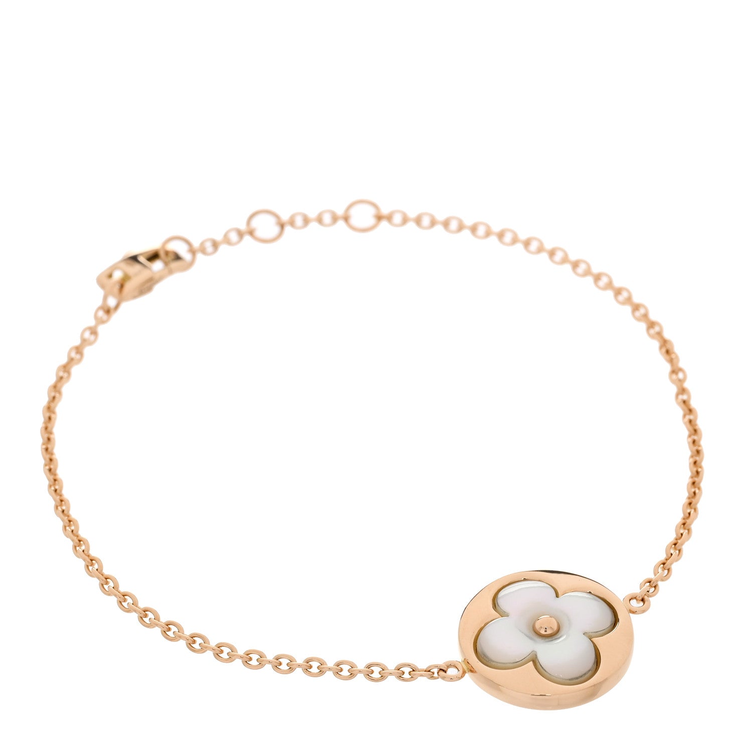 Louis Vuitton 18K Pink Gold Mother of Pearl Color Blossom BB Sun Bracelet 1 of 5