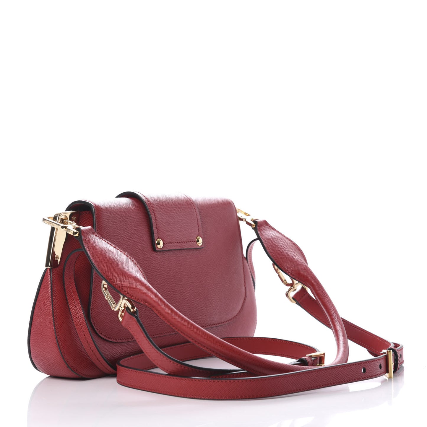 Saffiano Lux Sidonie Shoulder Bag Fuoco
