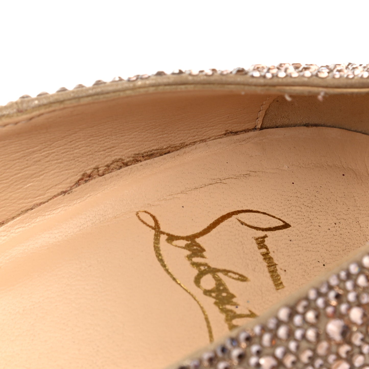 Crystal Suede Burma Daffodile Strass 160 Pumps 36 Gold