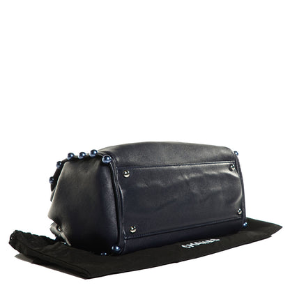Chanel Lambskin Pearl Obsession Tote Navy 4 of 7