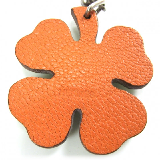 Hermes Leather Lucky Clover Key Chain 3 of 4