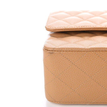 Chanel Caviar Quilted Medium Double Flap Beige 9 of 10