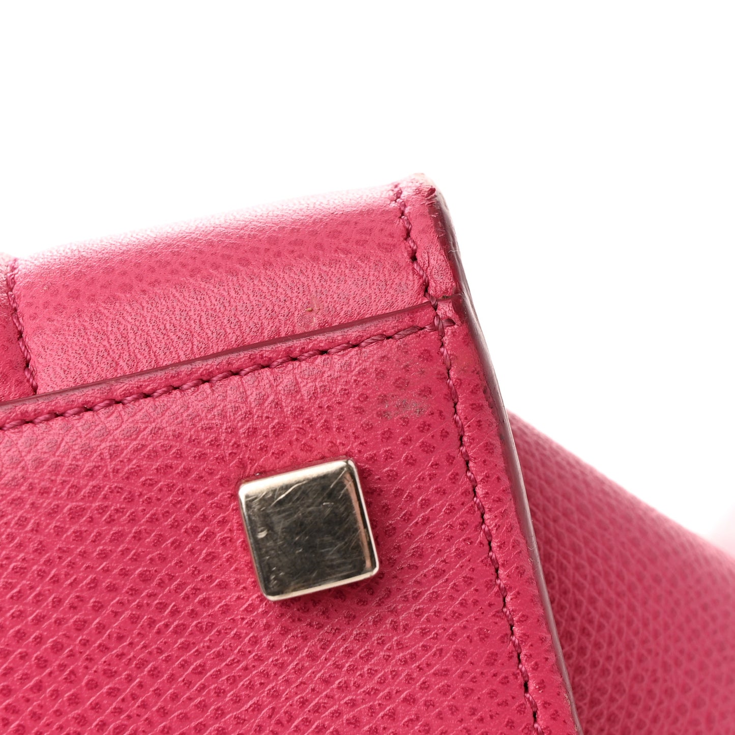 Grained Calfskin Medium Phantom Luggage Fuchsia