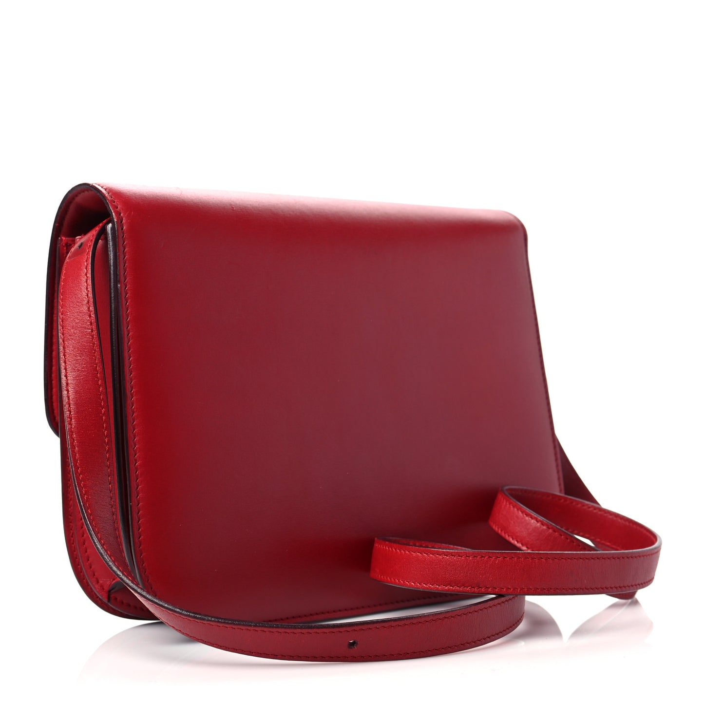 Box Calfskin Medium Classic Box Flap Bag Red
