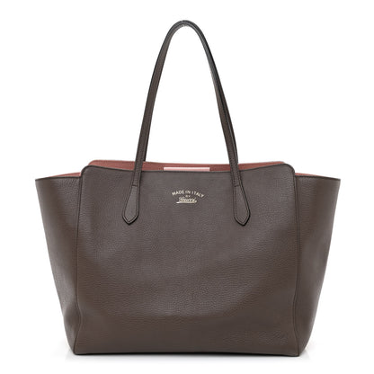 Gucci Dollar Calfskin Medium Swing Tote Grey Field Soft Pink 1 of 9