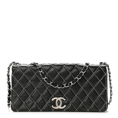 Chanel Lambskin Studded Medium Metal Beauty Flap Black 1 of 9