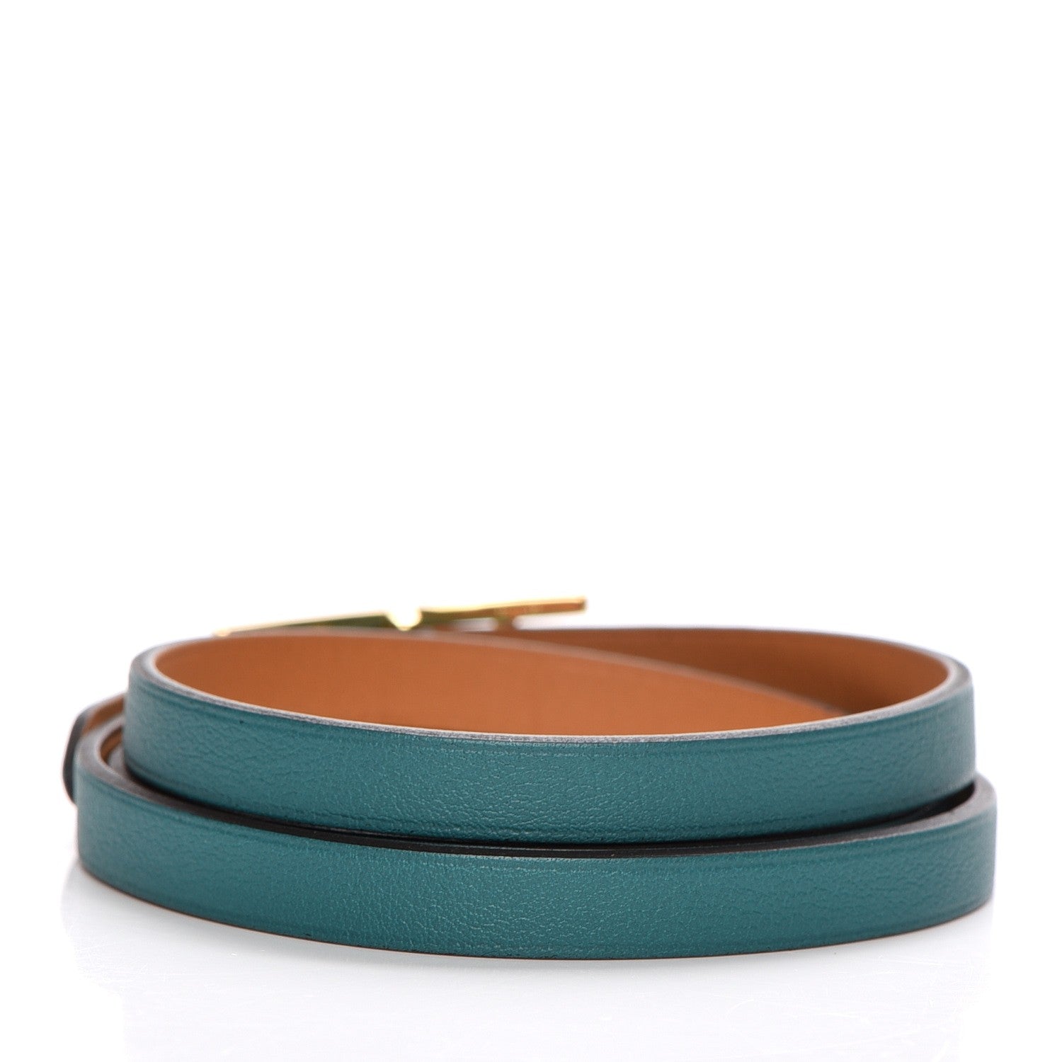 Hermes Swift Hapi 3 MM Triple Tour Wrap Bracelet Malachite 9 of 12