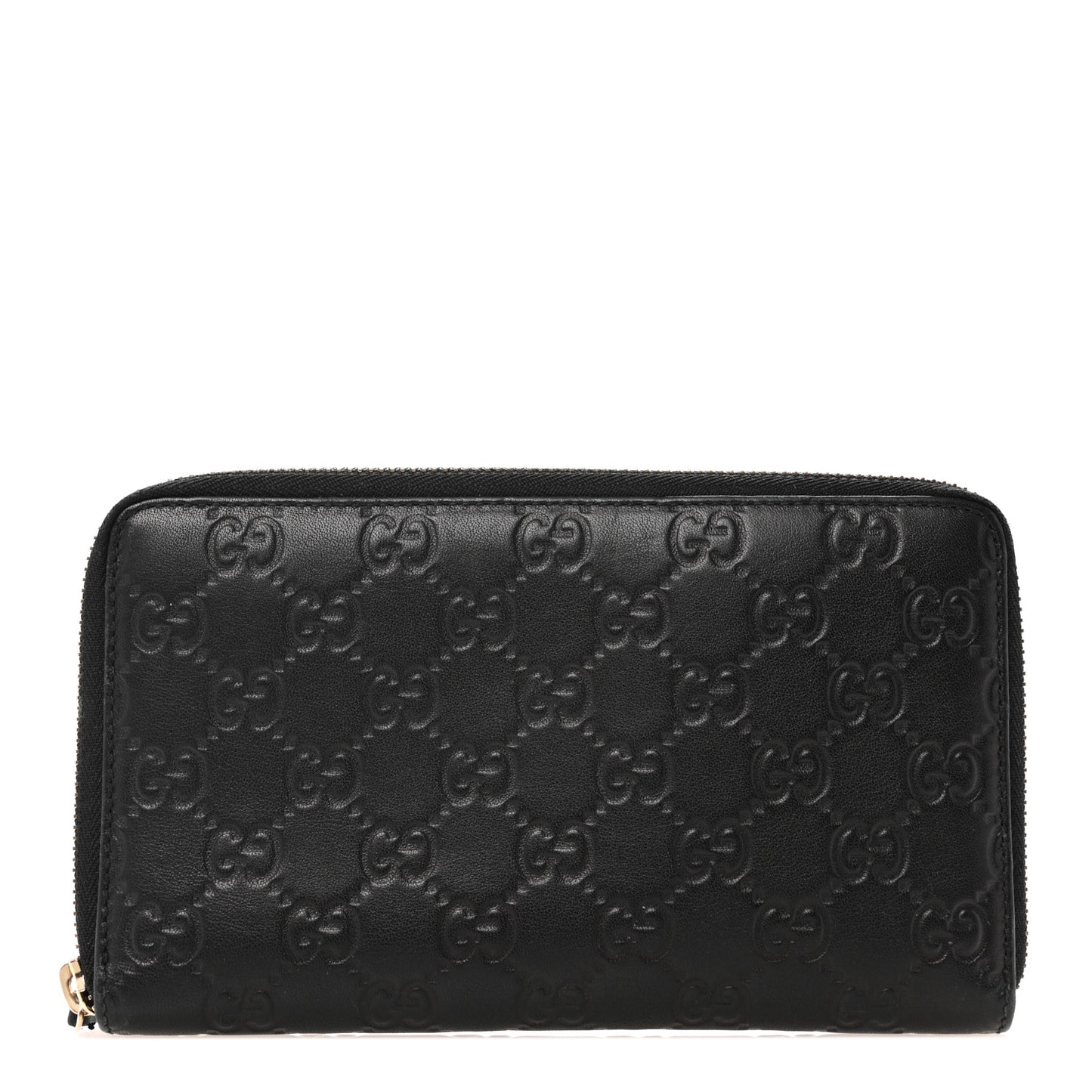 Guccissima Zip Around Travel Wallet Black