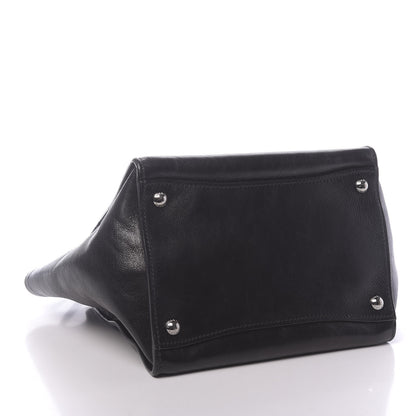 Prada Glace Calf Small Twin Pocket Tote Black 4 of 10