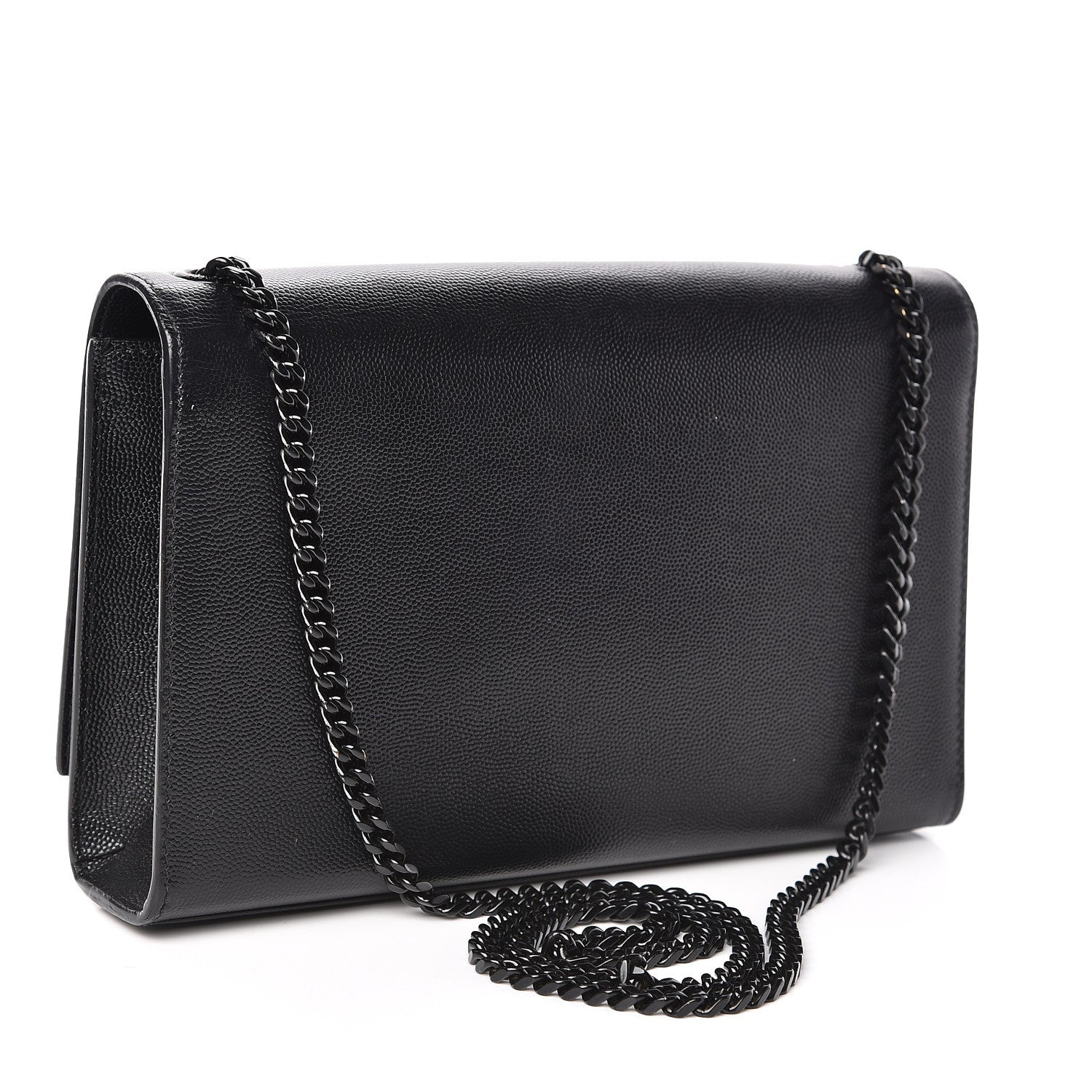 Saint Laurent Grain De Poudre Medium Classic Monogram Kate Satchel Black 3 of 8