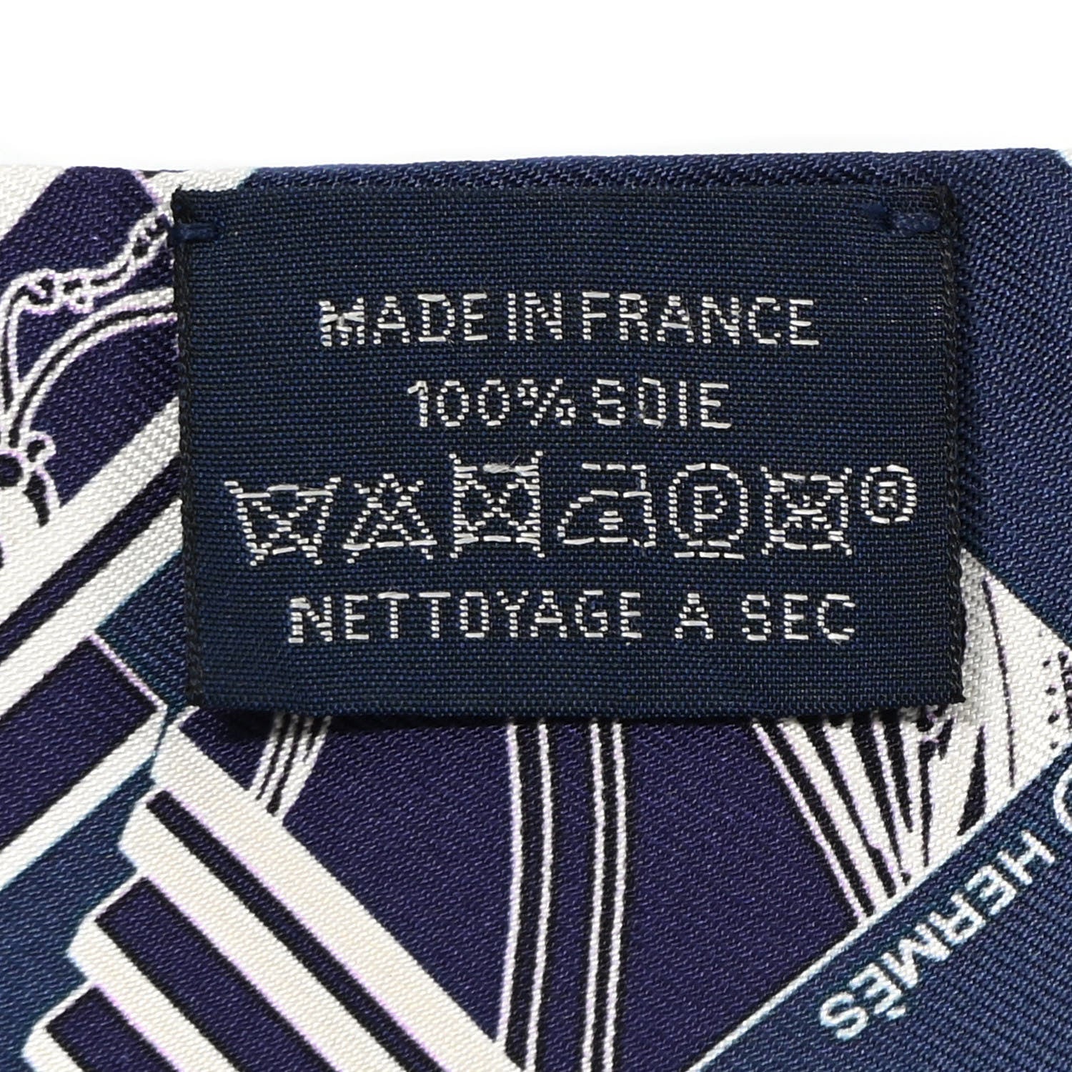 Hermes Silk Springs Springs Twilly Marine Creme Petrole 5 of 6